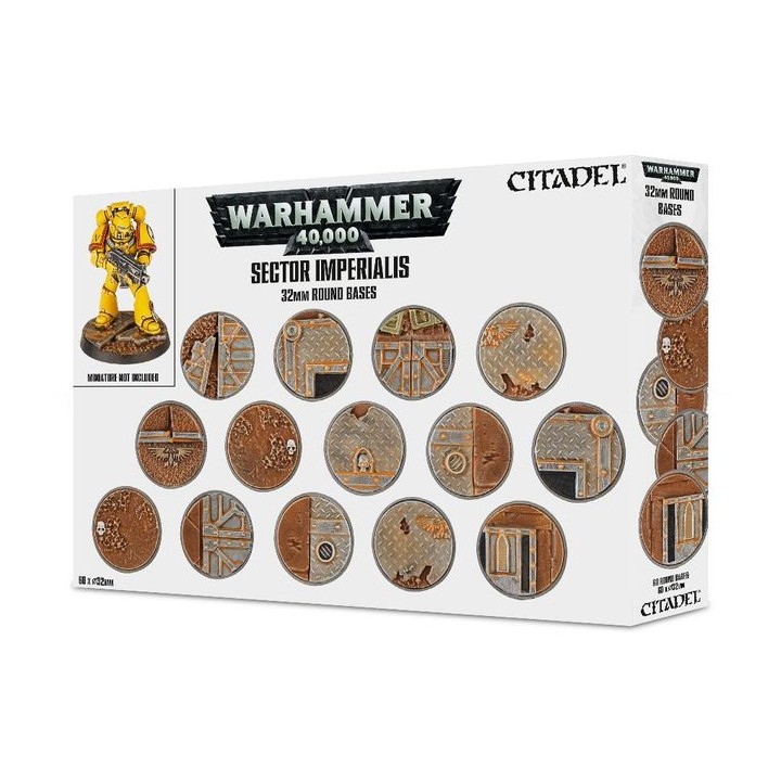Sector Imperialis: socles ronds de 32mm - wh40k