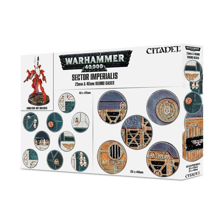 Sector Imperialis: socles ronds de 25 et 40mm - wh40k