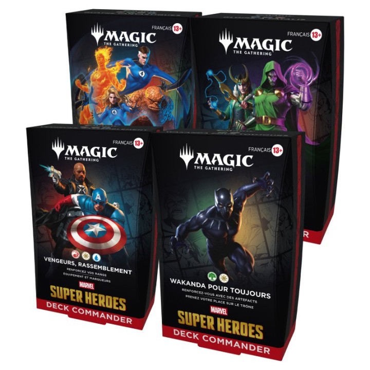 MTG - Marvel Super Heroes Deck commander display (4 decks) - FR