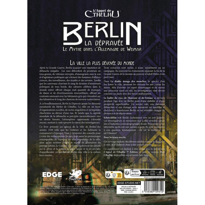 L'Appel de Cthulhu : Berlin La Dépravée