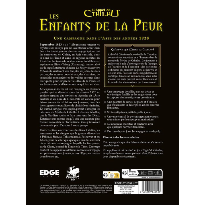 L'Appel de Cthulhu : Les Enfants de la Peur