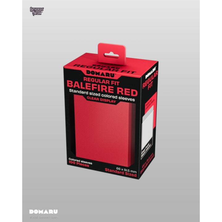 Gatherers' Tavern - DOMARU Regular Fit Sleeves: Balefire Red (100 Sleeves)