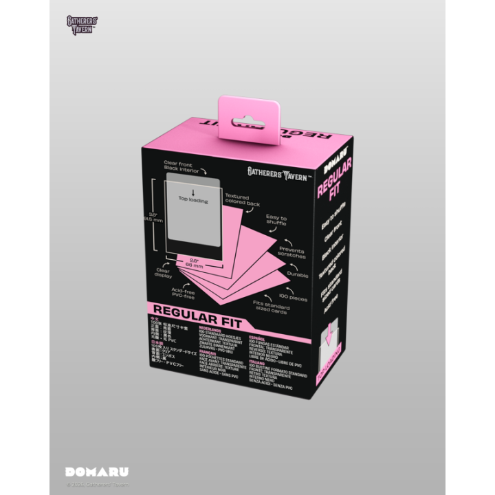 Gatherers' Tavern - DOMARU Regular Fit Sleeves: Valiant Pink (100 Sleeves)