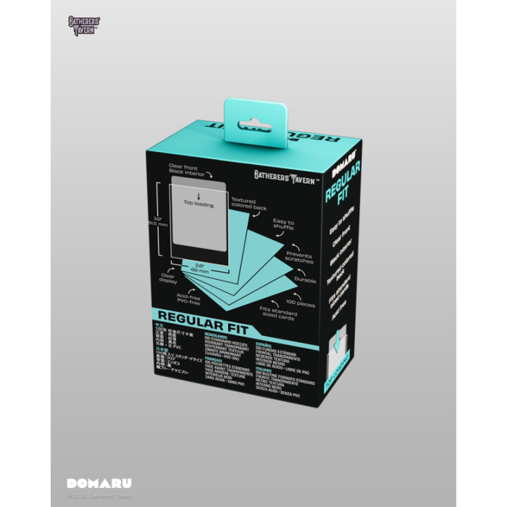 Gatherers' Tavern - DOMARU Regular Fit Sleeves: Rhystic Teal (100 Sleeves)