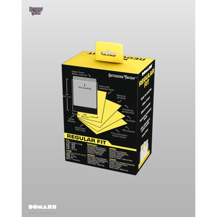 Gatherers' Tavern - DOMARU Regular Fit Sleeves: Divine Yellow (100 Sleeves)