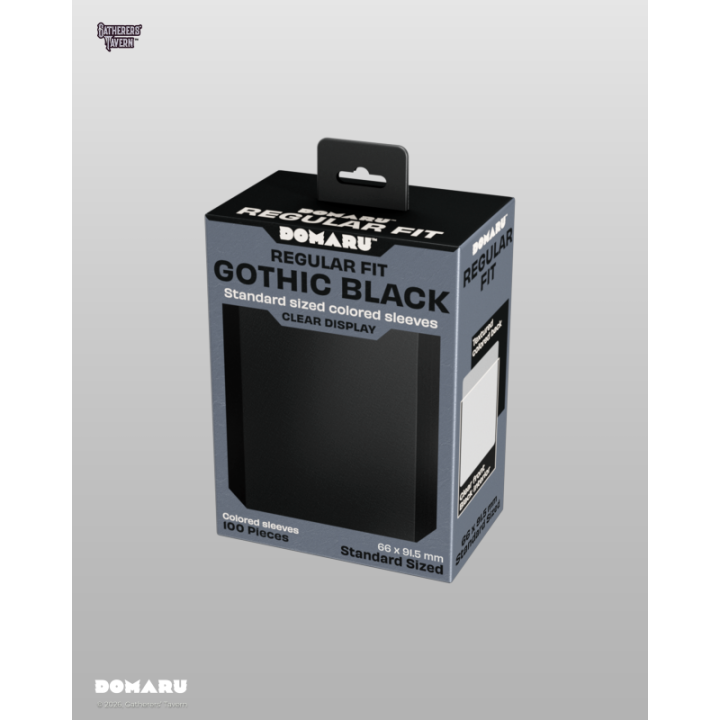 Gatherers' Tavern - DOMARU Regular Fit Sleeves: Gothic Black (100 Sleeves)