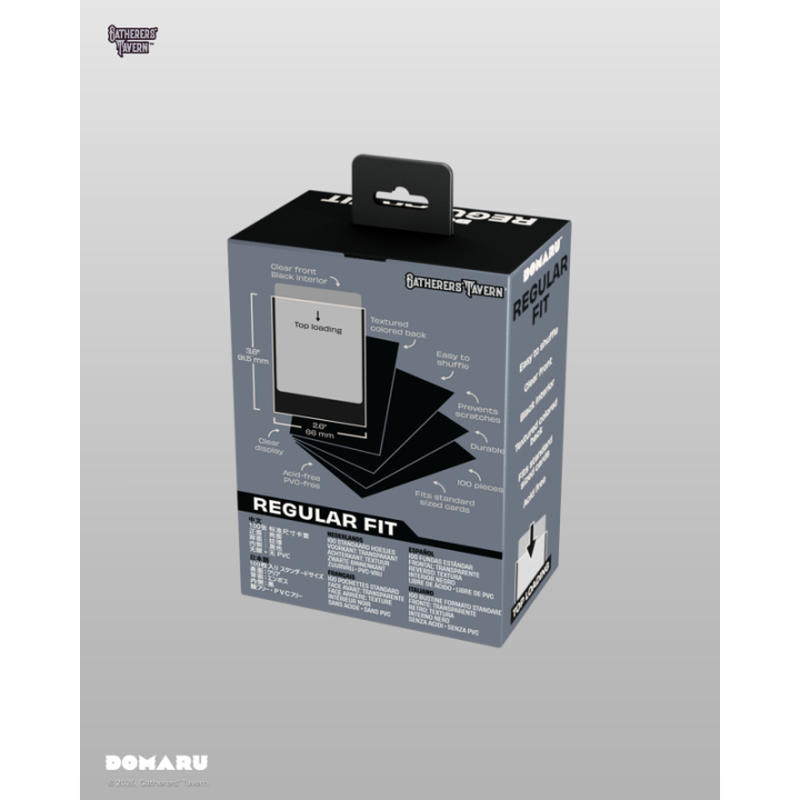 Gatherers' Tavern - DOMARU Regular Fit Sleeves: Gothic Black (100 Sleeves)