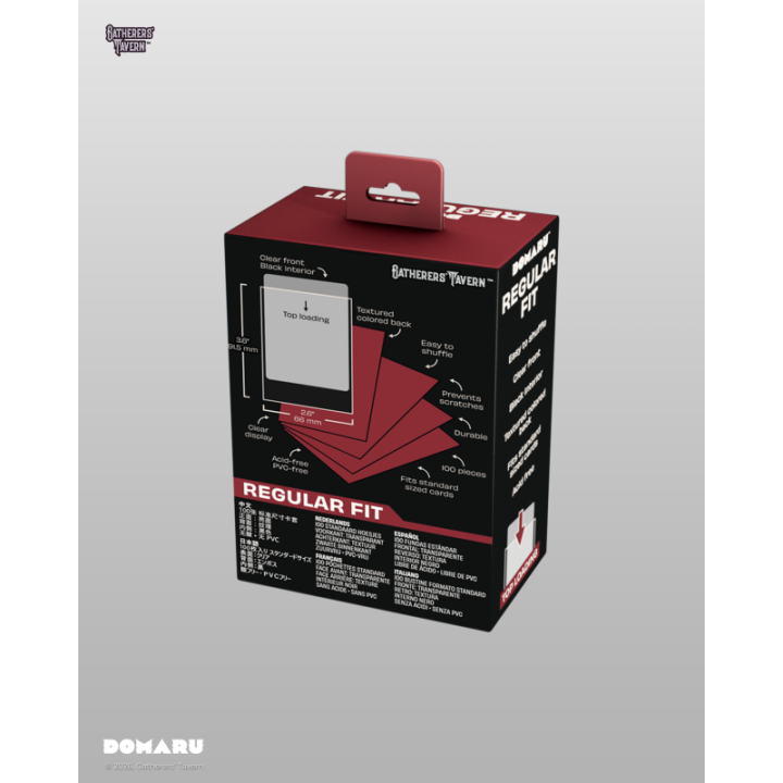 Gatherers' Tavern - DOMARU Regular Fit Sleeves: Imperial Red (100 Sleeves)