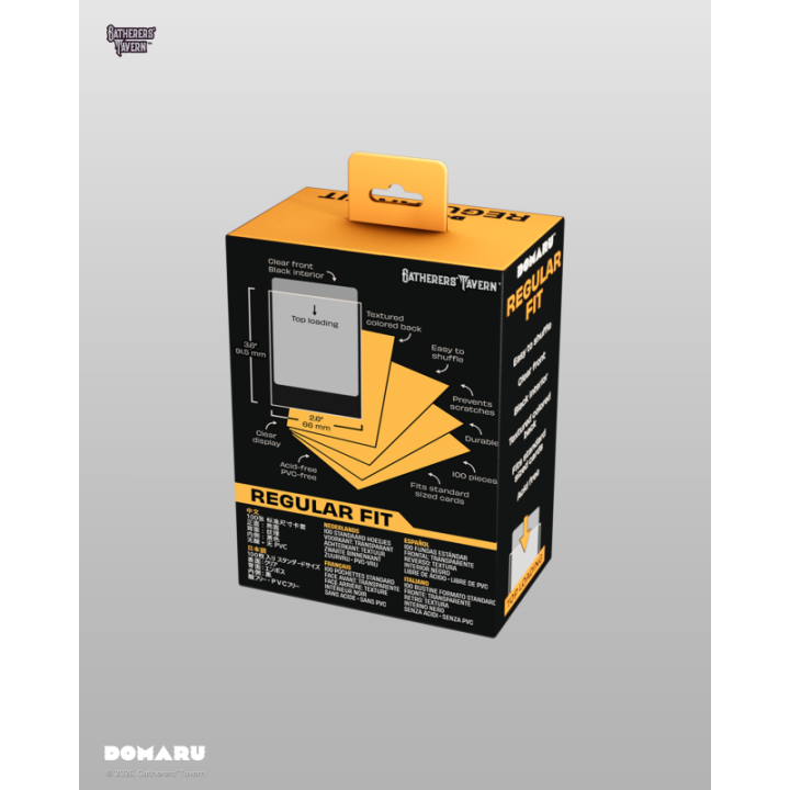 Gatherers' Tavern - DOMARU Regular Fit Sleeves: Sunfire Orange (100 Sleeves)