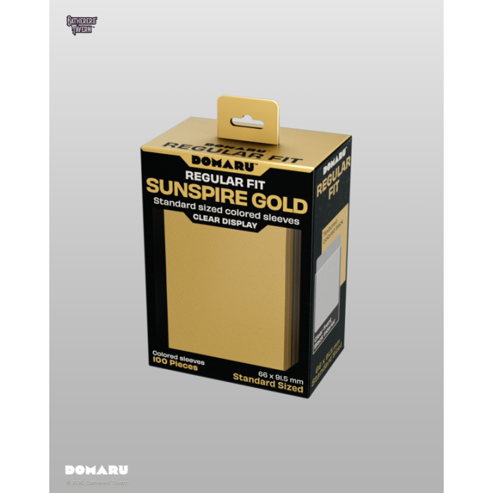 Gatherers' Tavern - DOMARU Regular Fit Sleeves: Sunspire Gold (100 Sleeves)
