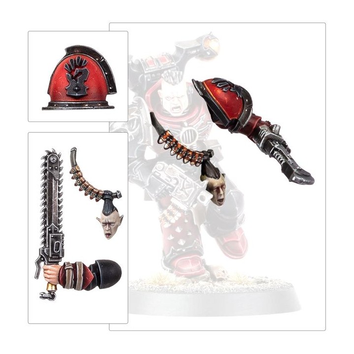 Améliorations et Décalcos Red Corsairs - Chaos Space Marines - wh40k