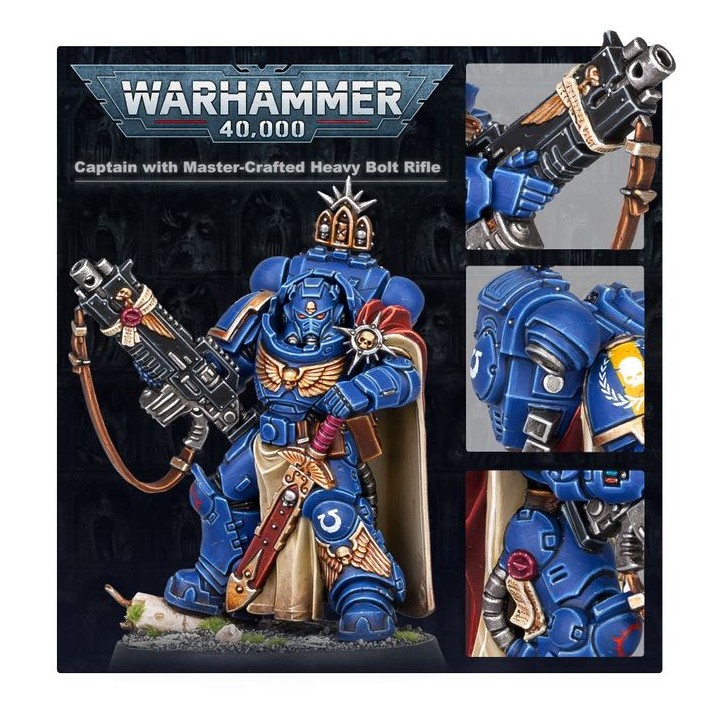 Capitaine en armure Gravis avec fusil bolter lourd de maître - Space Marines - wh40k